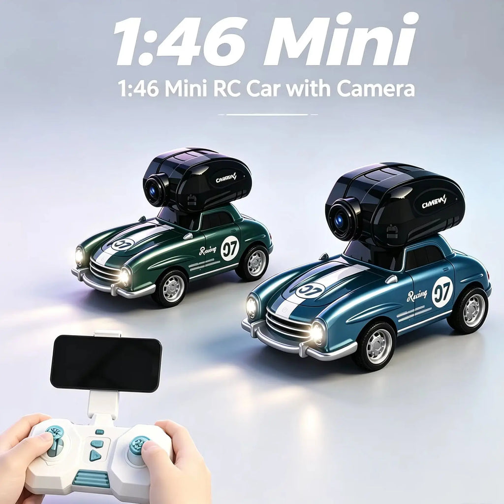 1/46 Mini RC Car 2.4G RC Drift Cars with Detachable WIFI HD Camera Lighting Racing Remote Control Cars Toy for Boys Kids Gifts